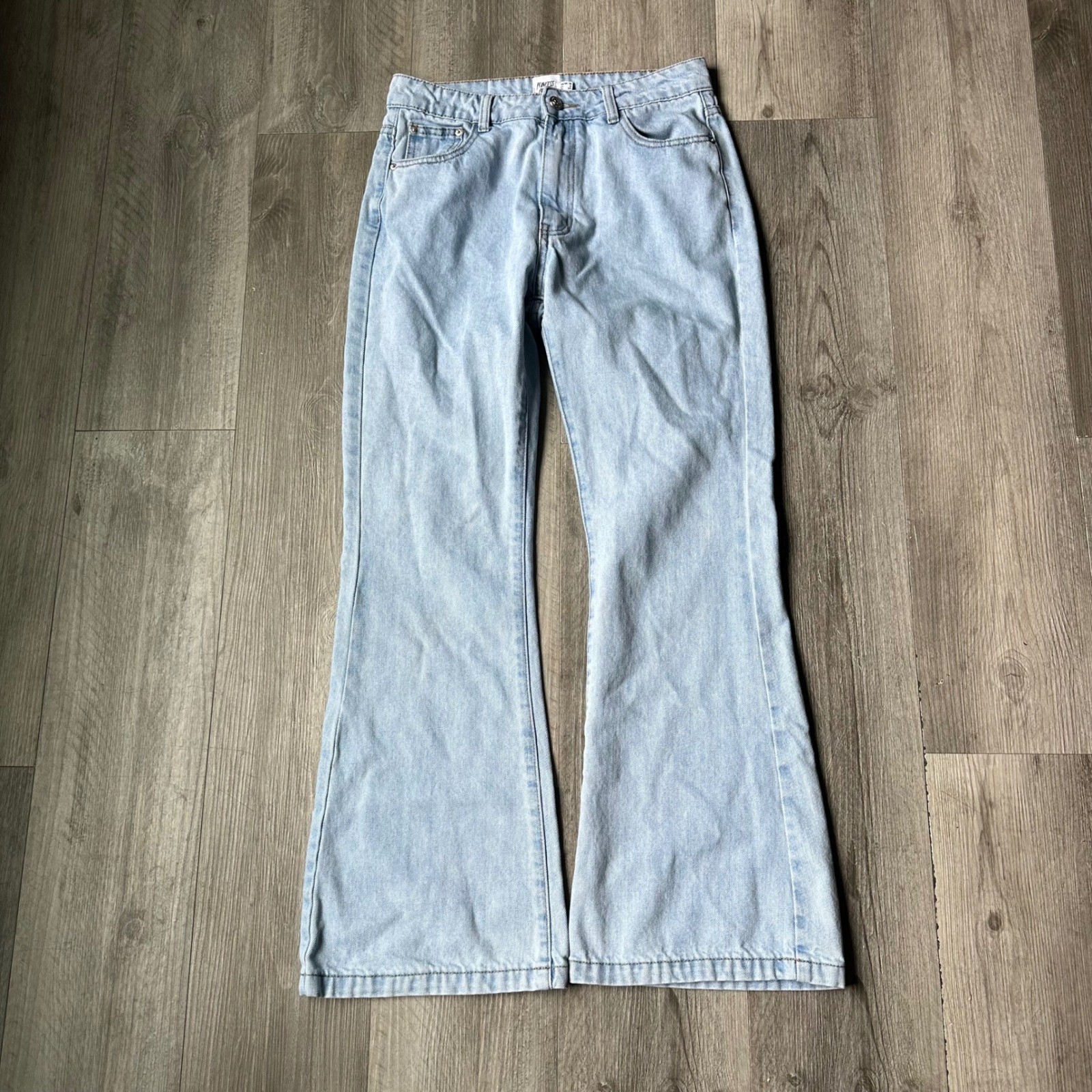 Princess Poli XX Light Wash Flare Jeans Size 6 Vintage Y2K Style