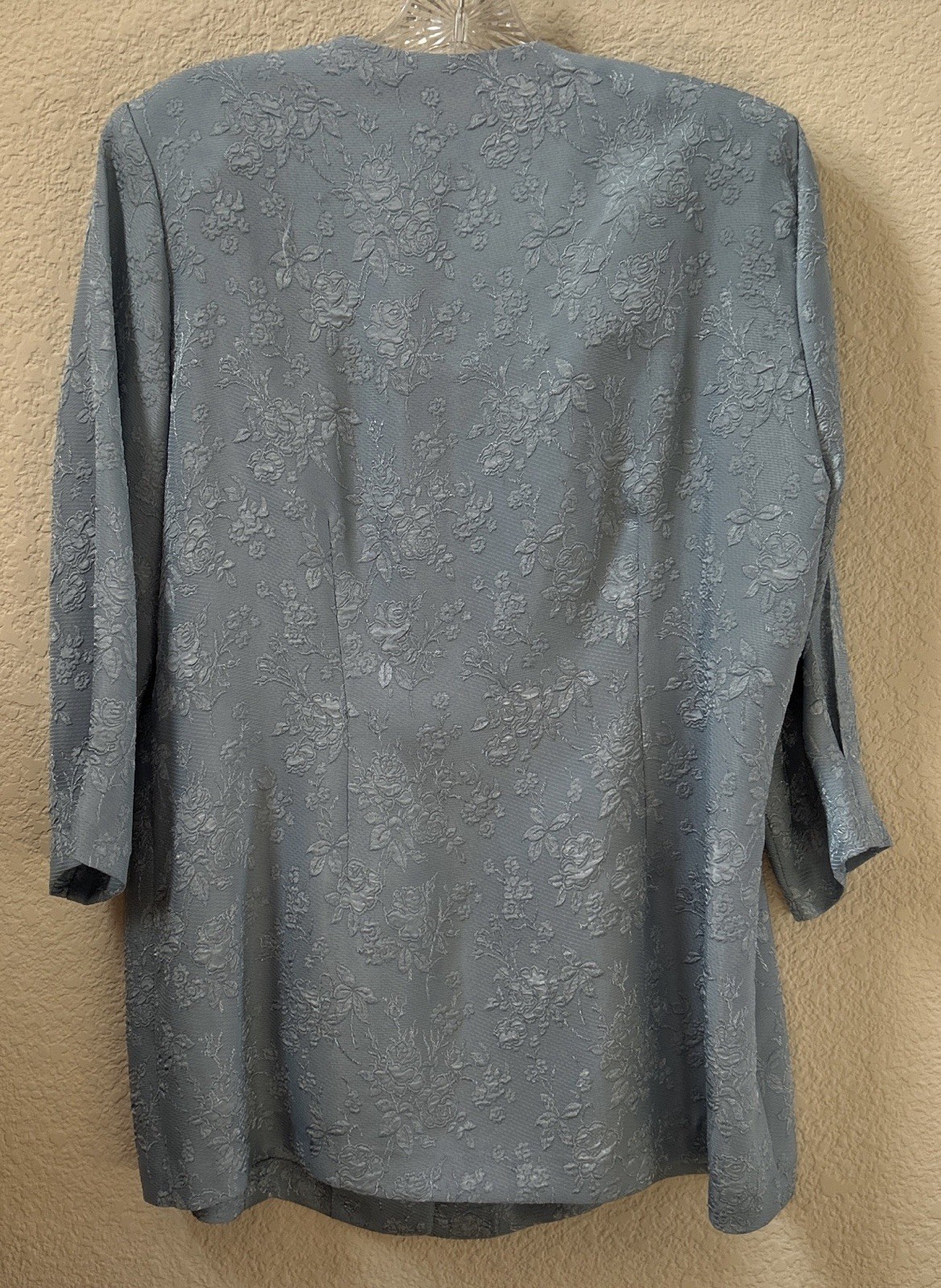Vintage Michael Blake Dress 2 Piece Set Top Skirt Blue Wedding Formal Size 14P