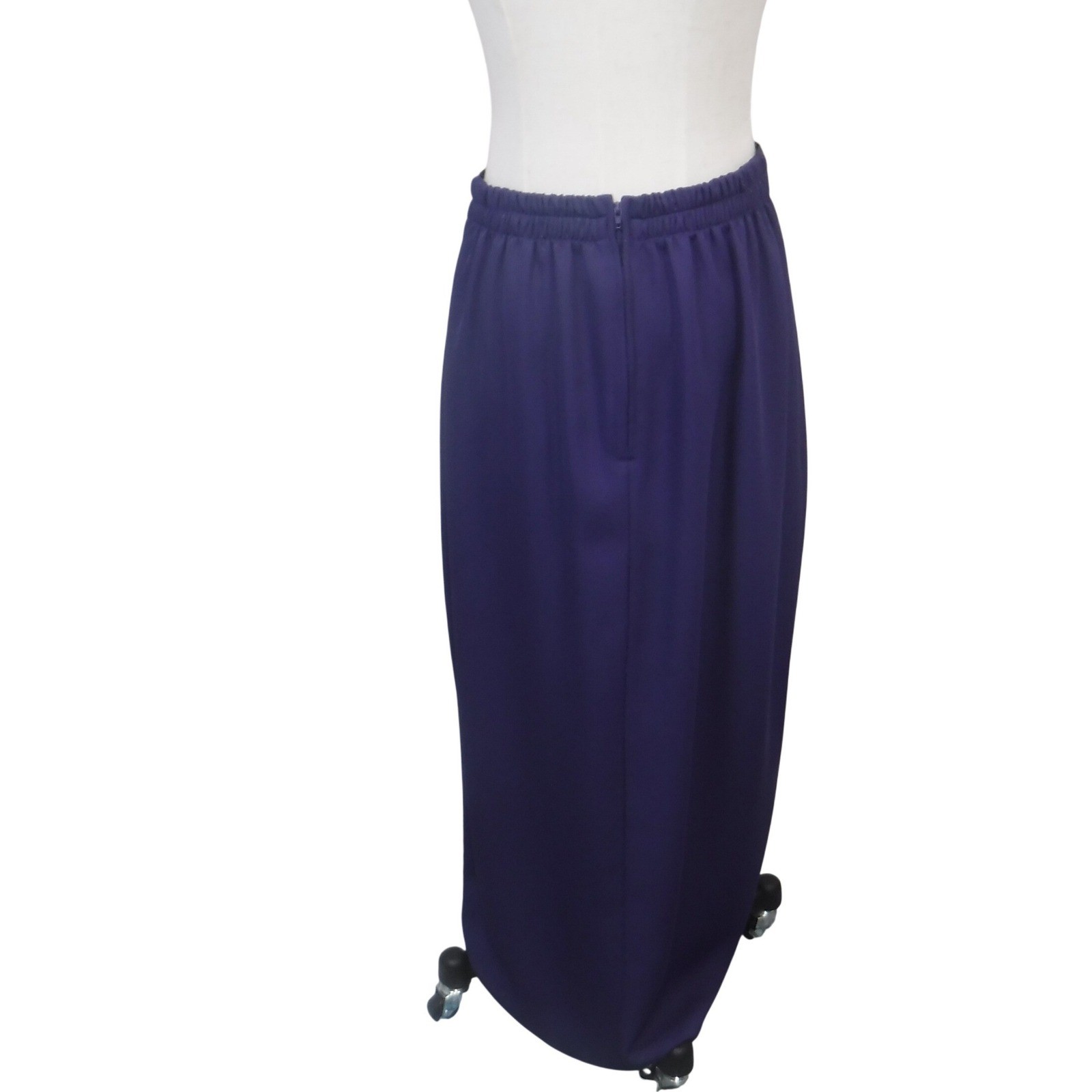 Vintage Dolce Purple Sequin Floral Longline Blazer Maxi Skirt Suit Set Size L