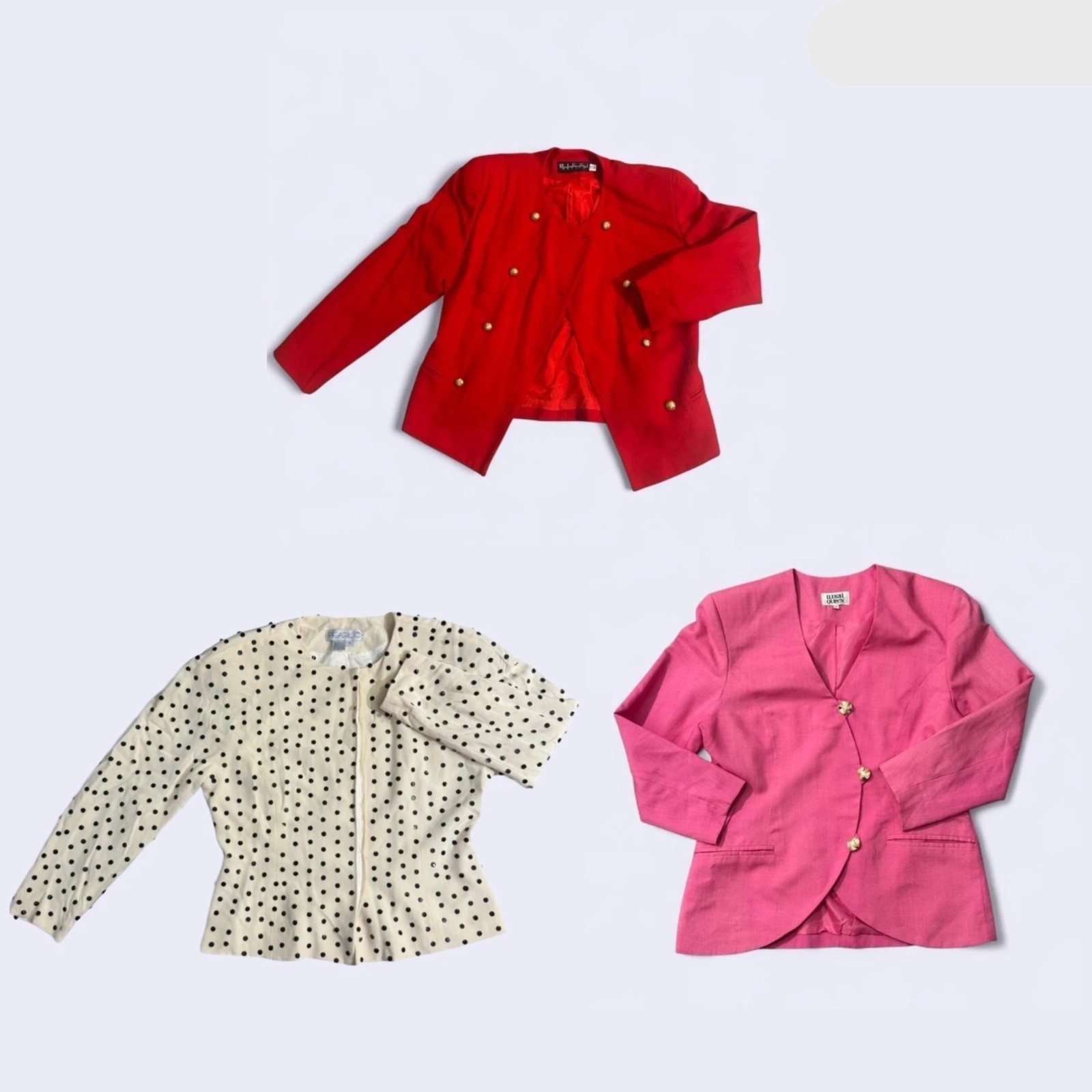 Vintage Womens Blazer Jacket Lot 7 Pc 60s 70s 80s 90s Y2K Reseller Clothing Lot