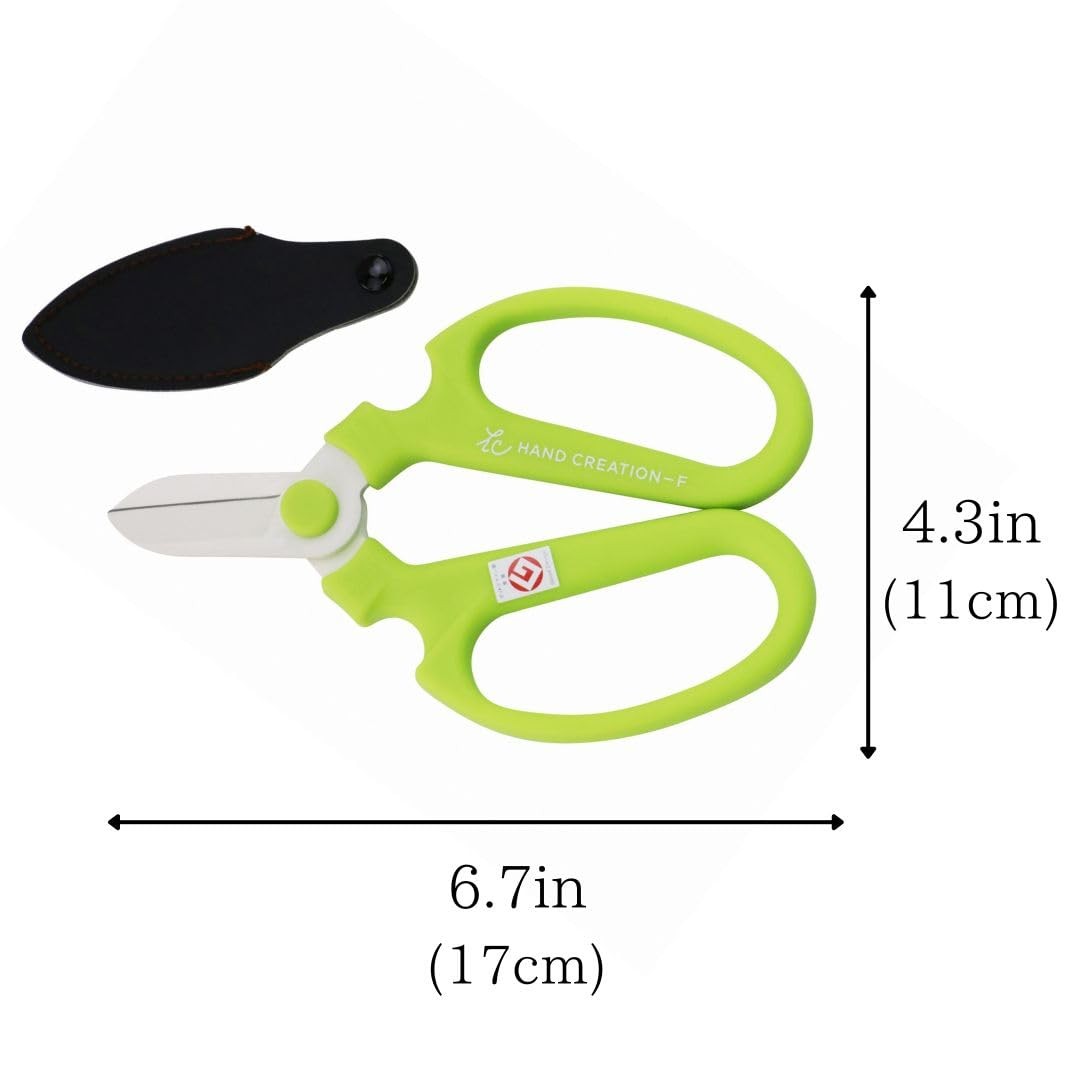 Japanese Floral Scissors SAKAGEN F-170 Red Made in Japan