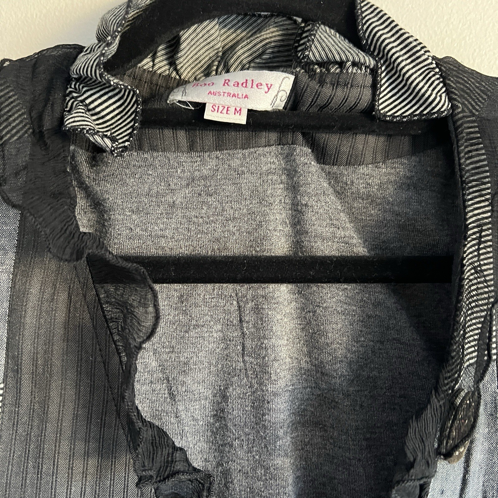 Vintage Grey and Black Patchwork Short Jacket, By Boo Radley, Woman’s Medium
