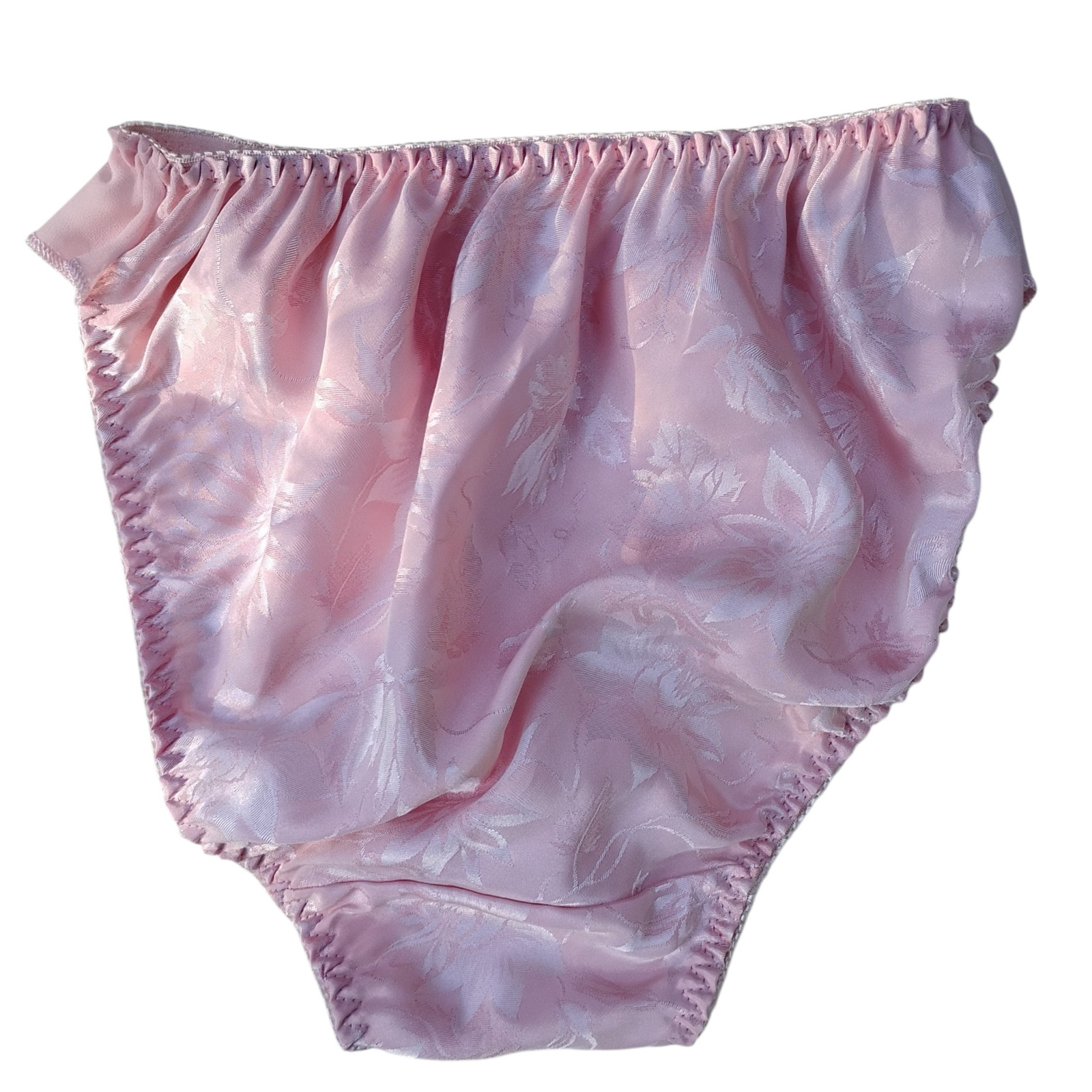 Vtg M/6 René Rofé Embossed Satin Chiffon Lace Flutter Bikini Panties NWT