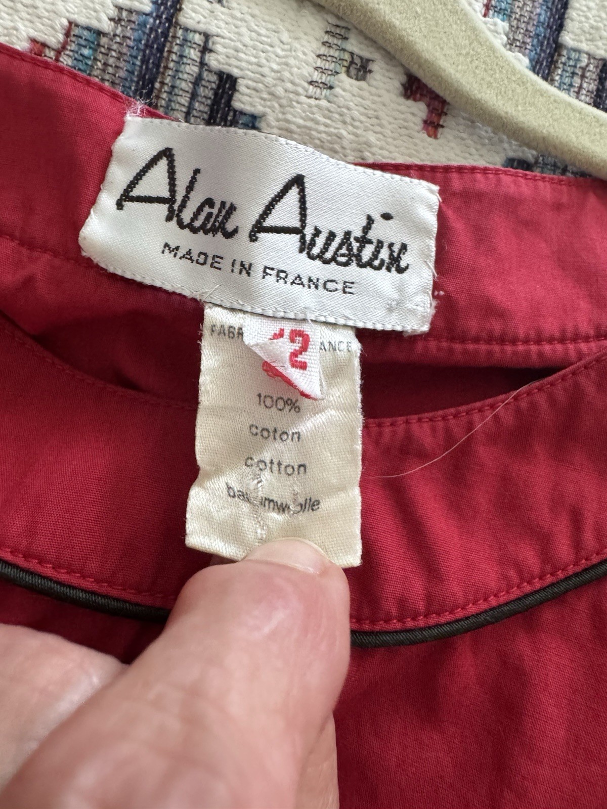 VTG 60’s/70’s Alan Austin France Red Womens Day Dress, Logo
