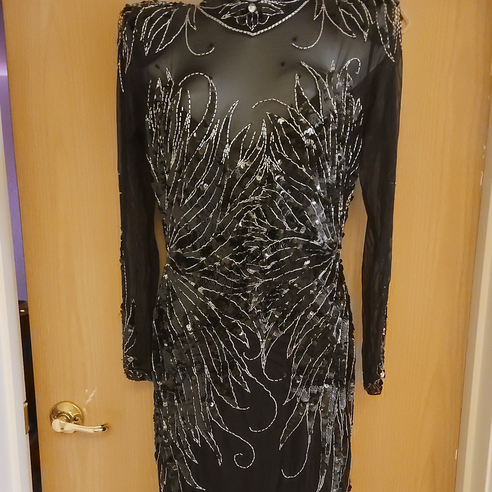 VTG VINTAGE Casadei Women’s Vintage Dress GLASS beaded Size 8