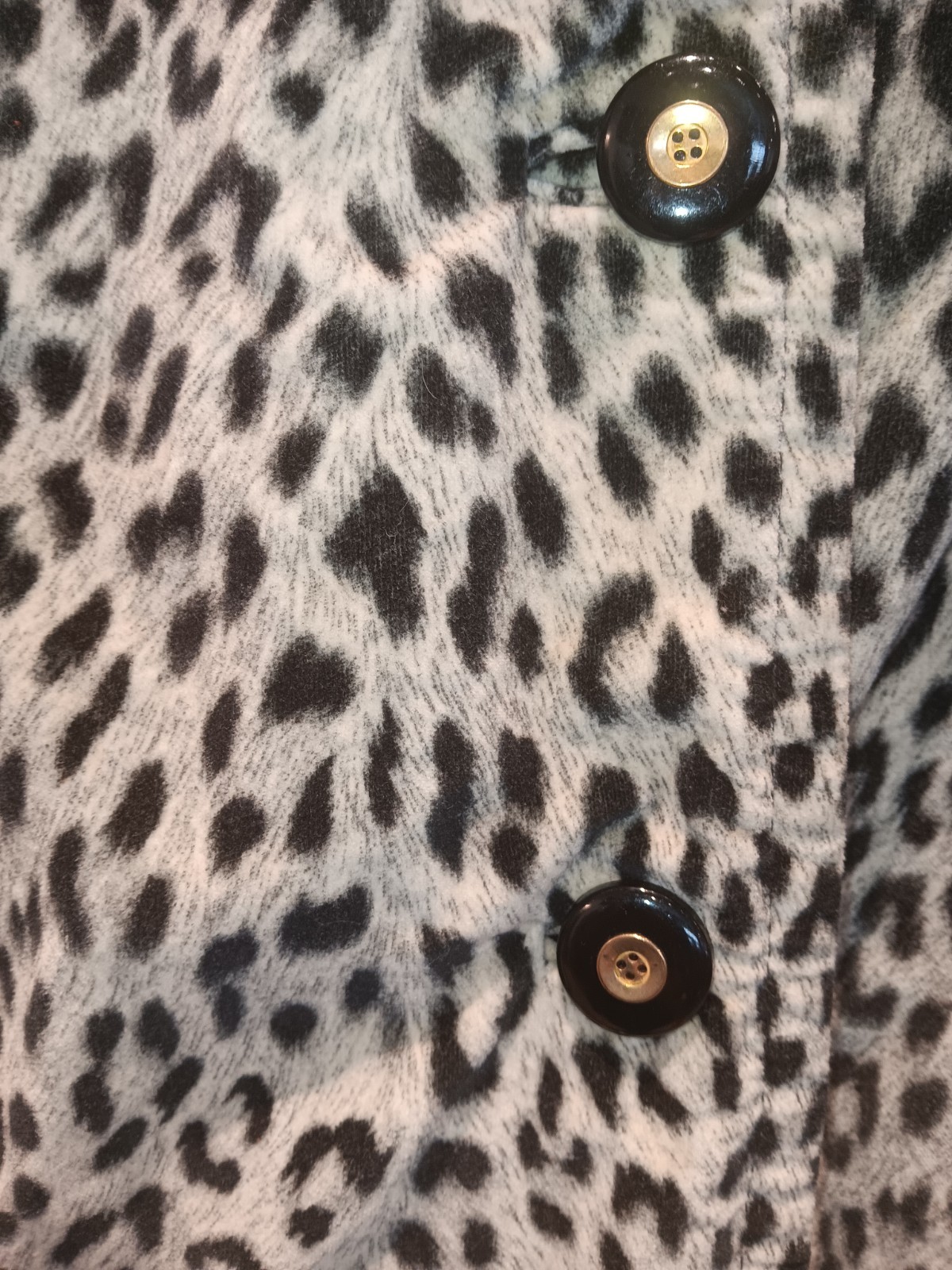 Vintage Count Romi Velveteen Leopard Print Long Coat Medium/Large USA