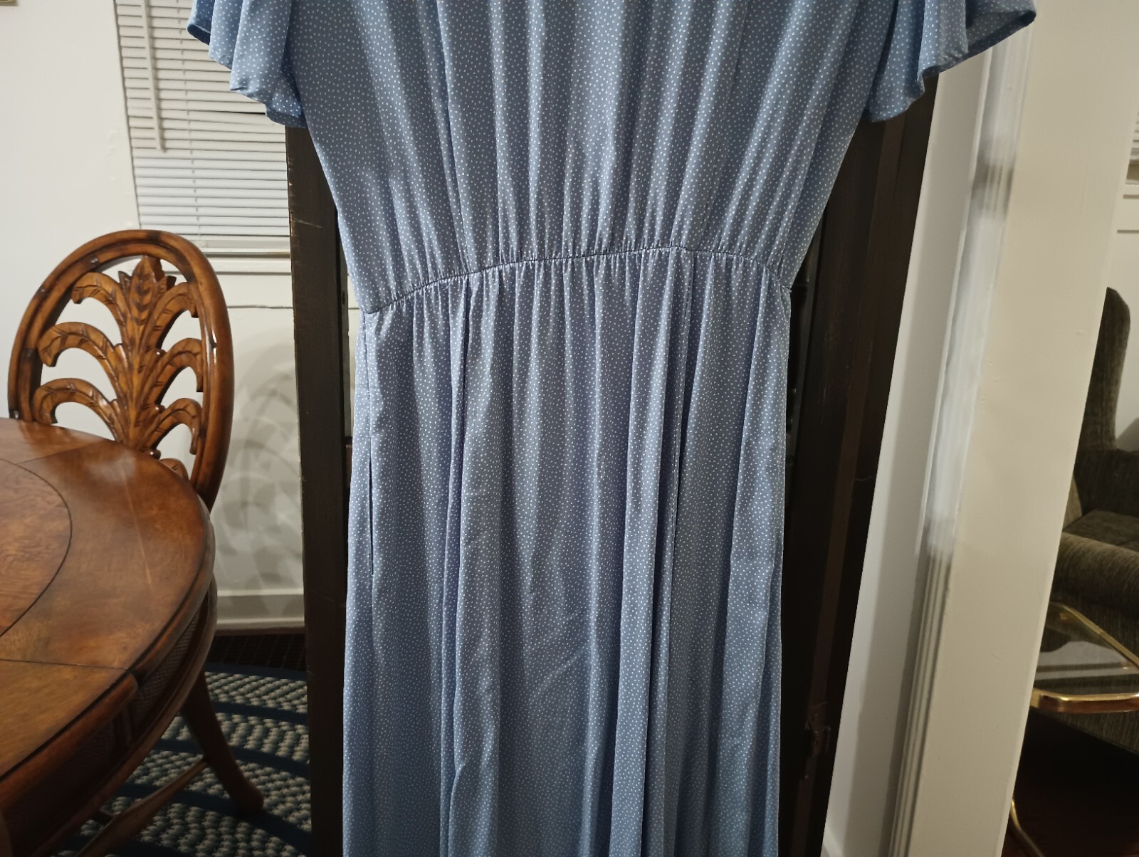 Vintage Brooks Brothers Womans Button Up Dress w/ Belt Size 10 Blue 🔥🔥