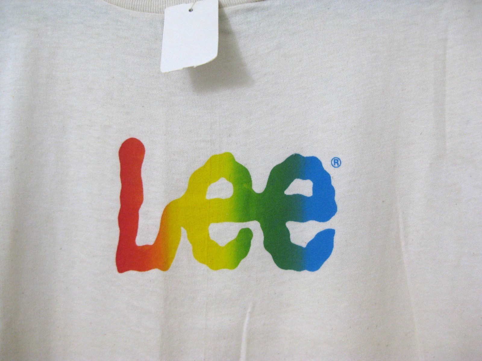 Vtg Ms Lee Logo Tshirt Ladies Large USA Manila Beige NWT NOS