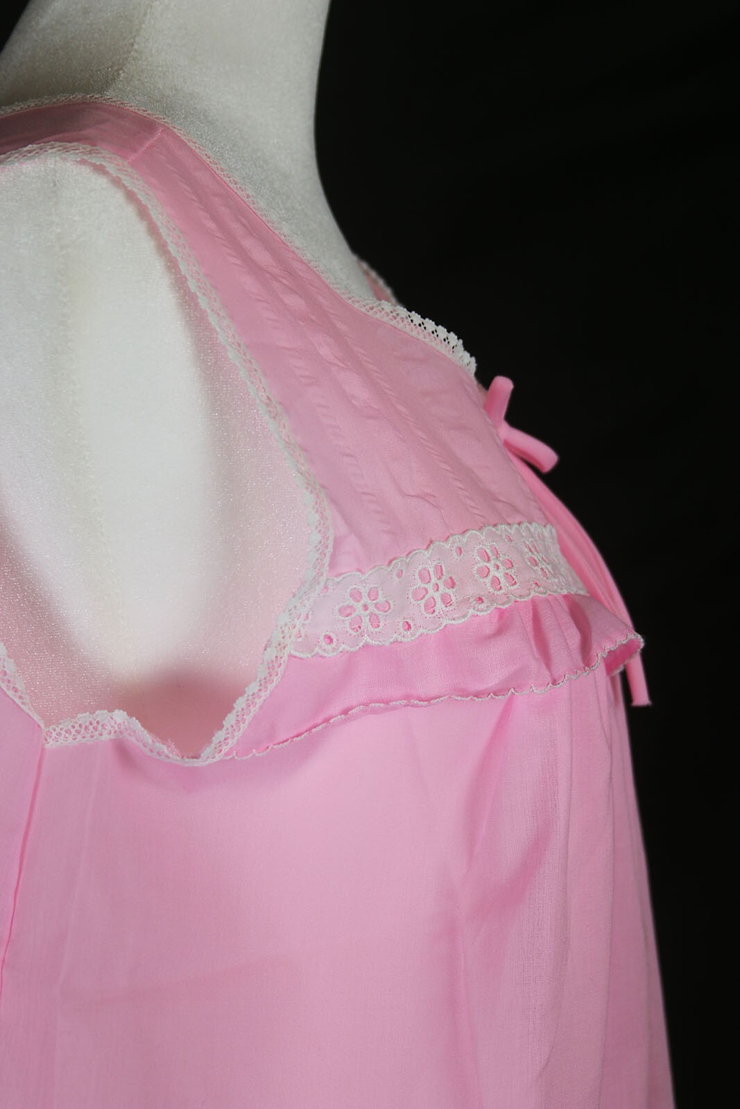 Vintage Women’s Sz M Babydoll Sheer Sleep Set Pink Stones Wear World of Fashion