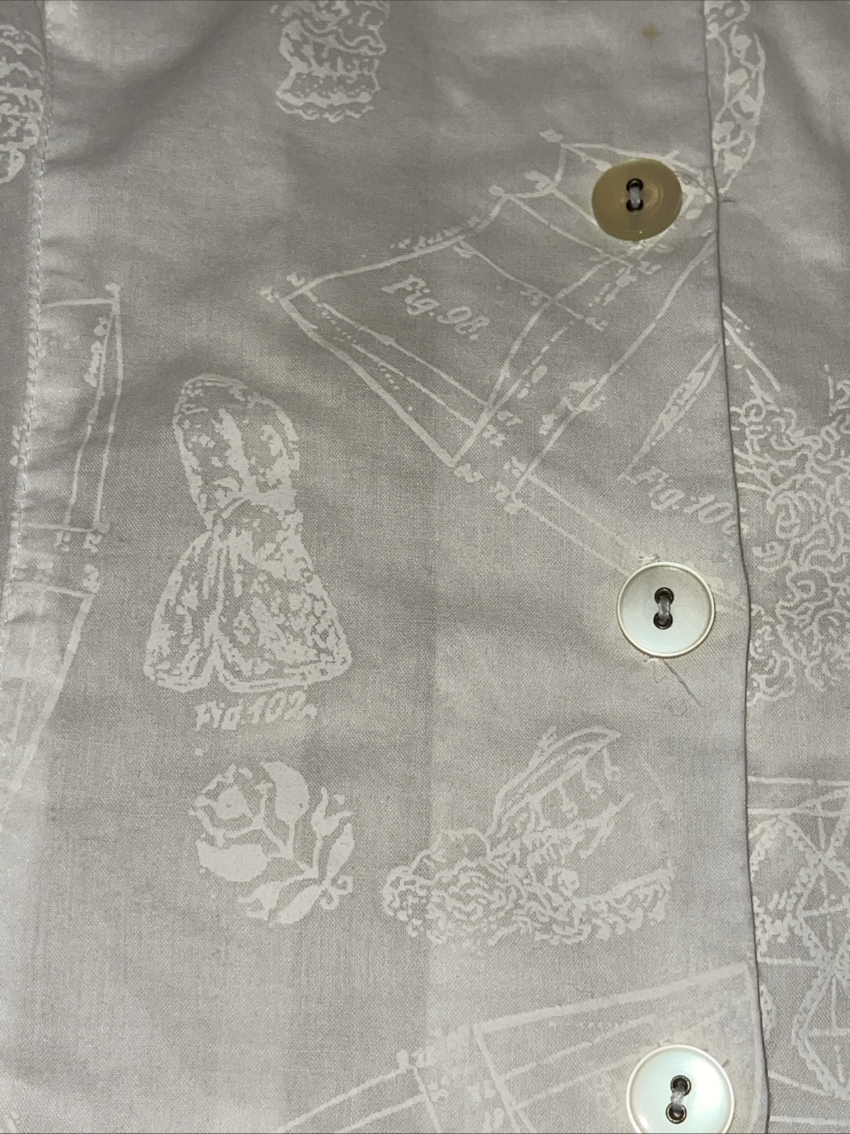 Vintage WilliWear Willi Smith Novelty Print Poet Ruffle Blouse Top 10