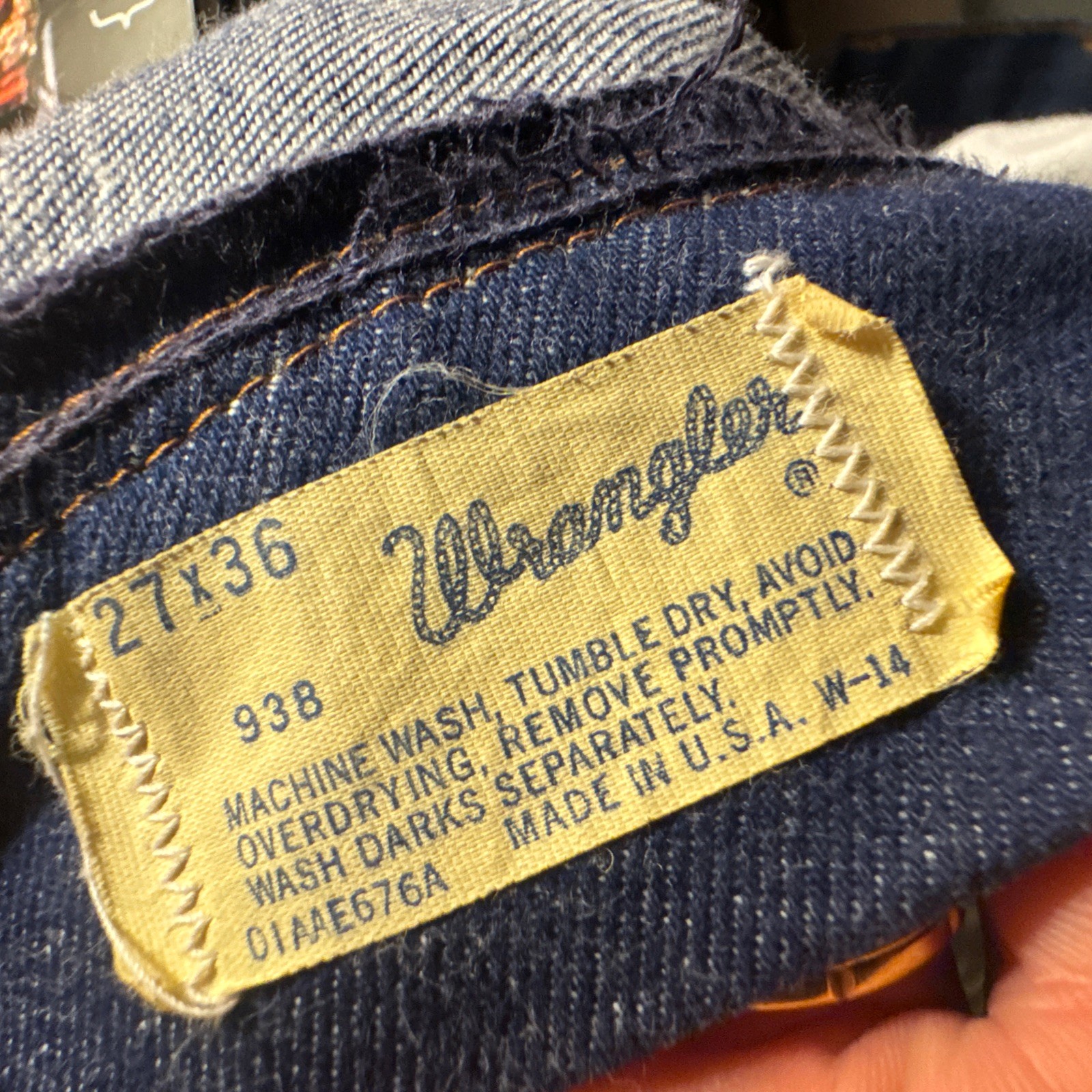 Vtg 1970’s Women’s Wrangler 938 High Waist Bootcut Jeans Talon Zip Sz 26×35 USA