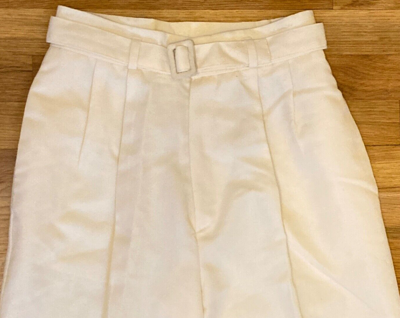 Vintage 1980s Sears The Fashion Place Cream Pleated Slacks Pants Women’s XS/S