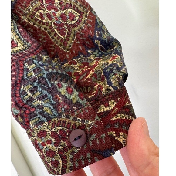 Vintage Liberty of London Wool Blouse Size 12 Paisley