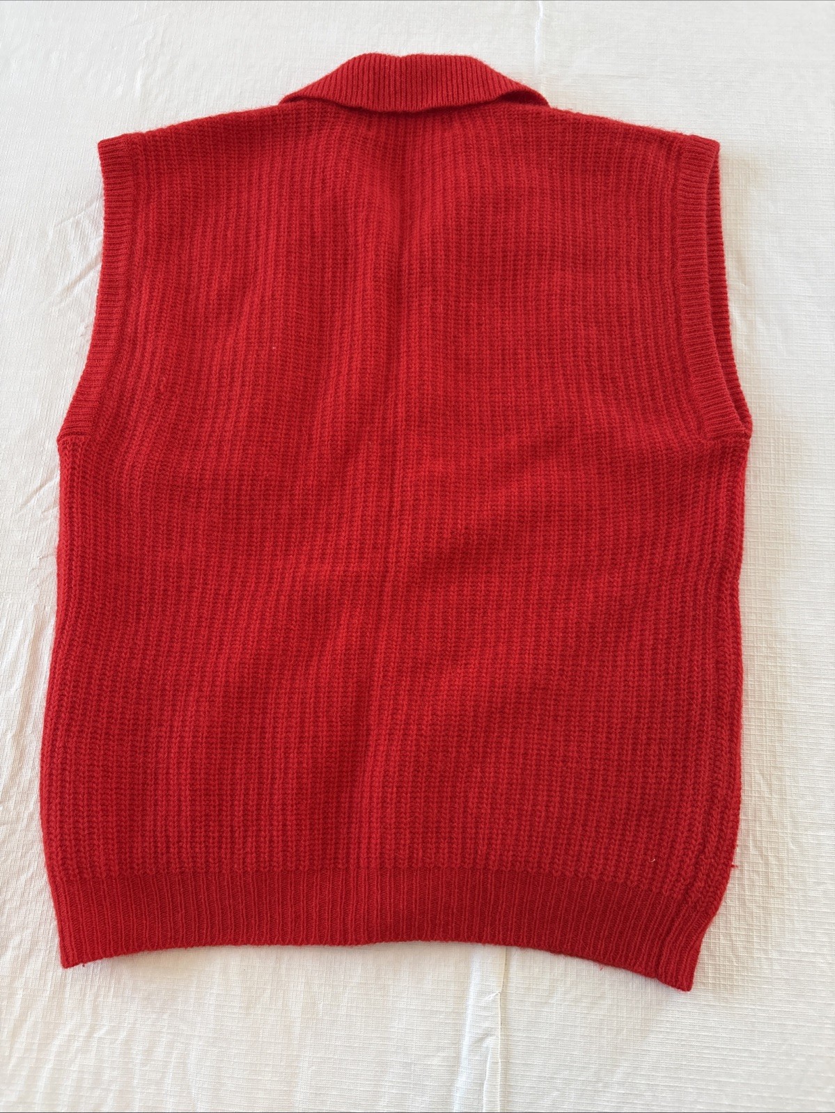 Evan Picone Red Women’s Sweater Vest Wool/Angora Rabbit Hair/nylon VTG Petite S