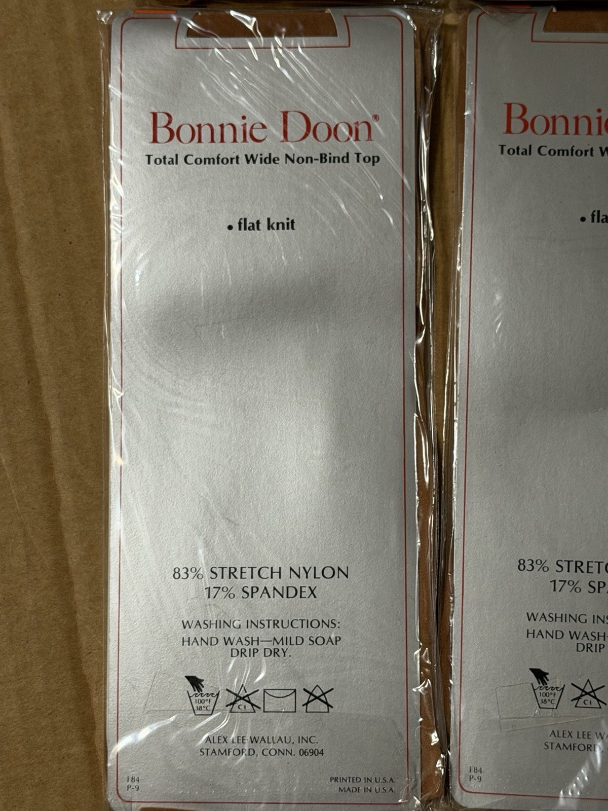 4 Vintage Bonnie Doon Sunbeige Sheer Support Knee Hi Stockings Sandalfoot NOS