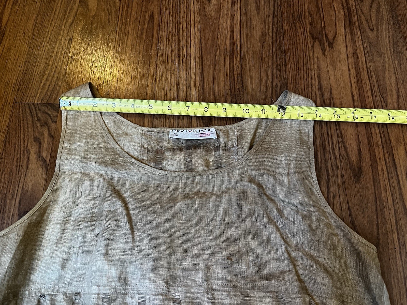 Vintage 80’s Post Modern Dino Valiano Women’s 3 Piece Cotton Tan Outfit D 38