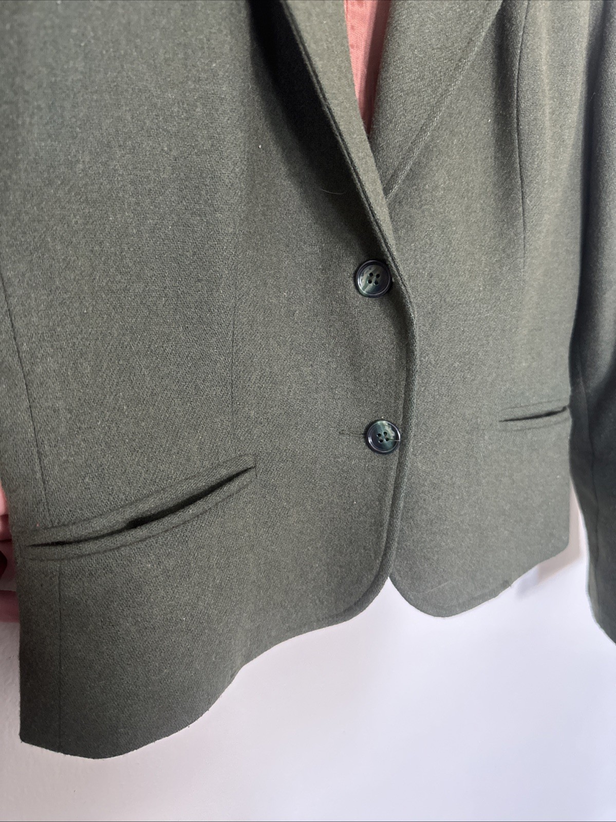 VTG Adolfo Esprit Women’s Wool Military Jacket Size 4 Green Riding Hunting