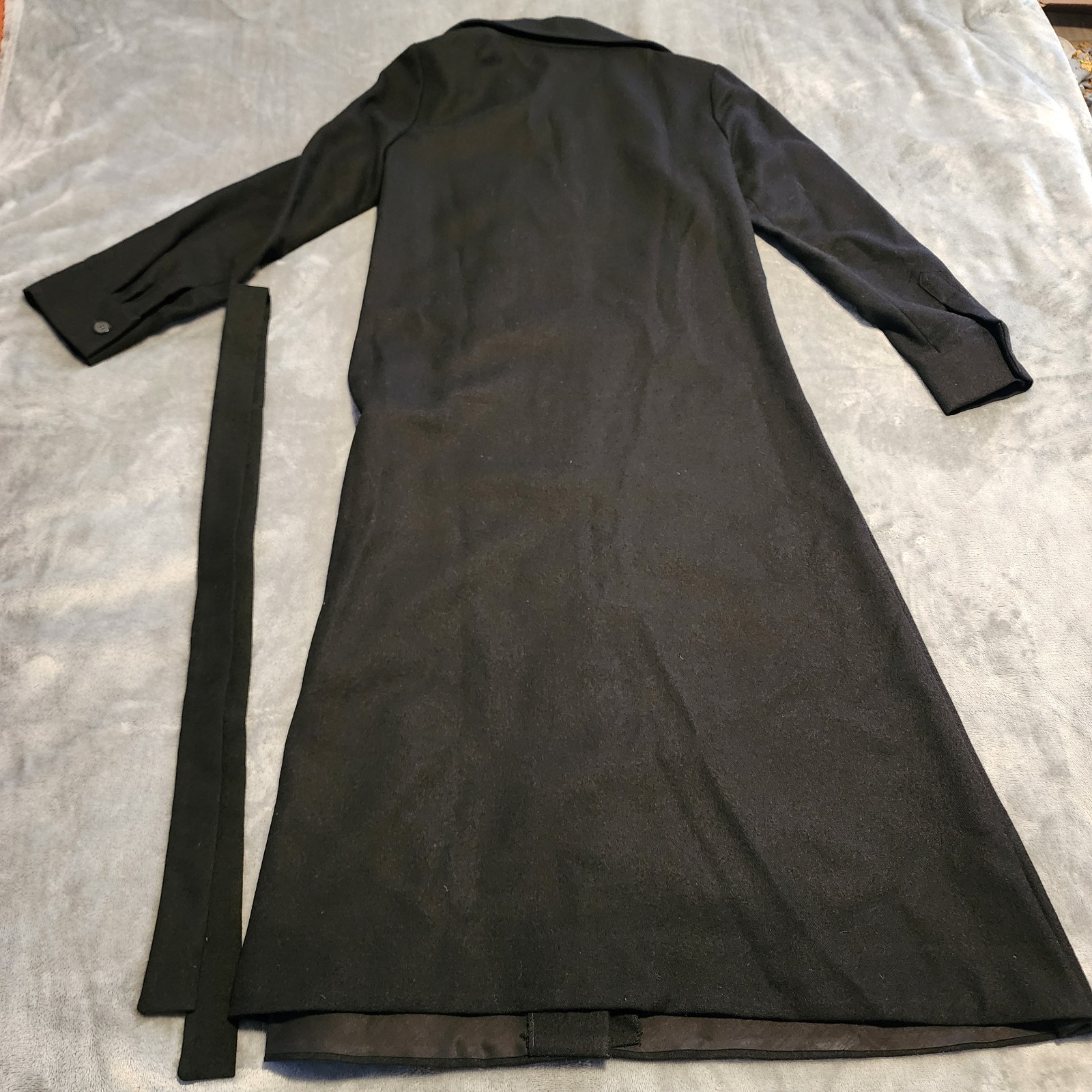 VINTAGE 70s Marimekko Design Research Button Front Dress 36 Black ORIGINAL BELT