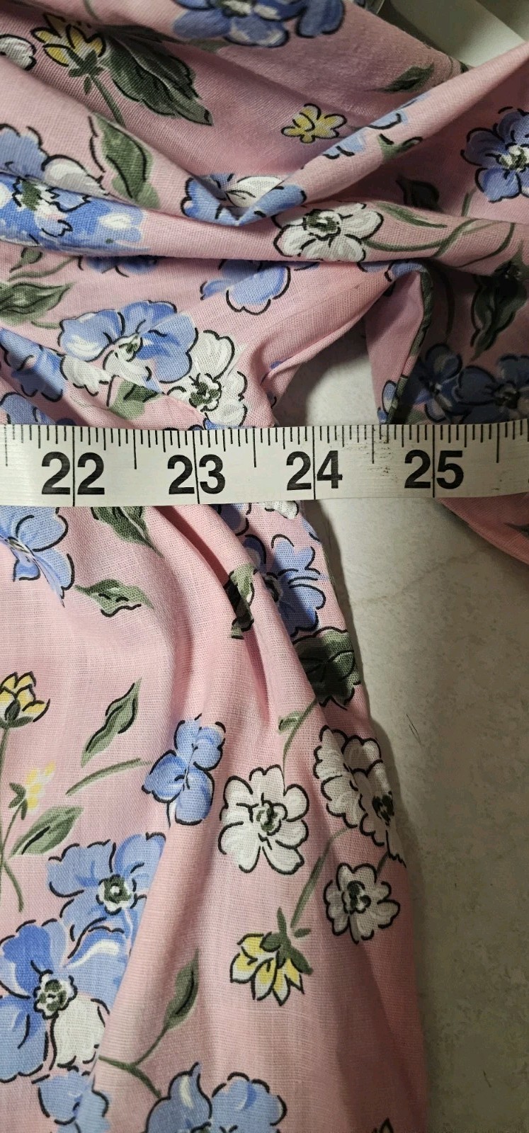 Vintage 80s Alternatives Floral House Dress Pink Blue Button Front USA…