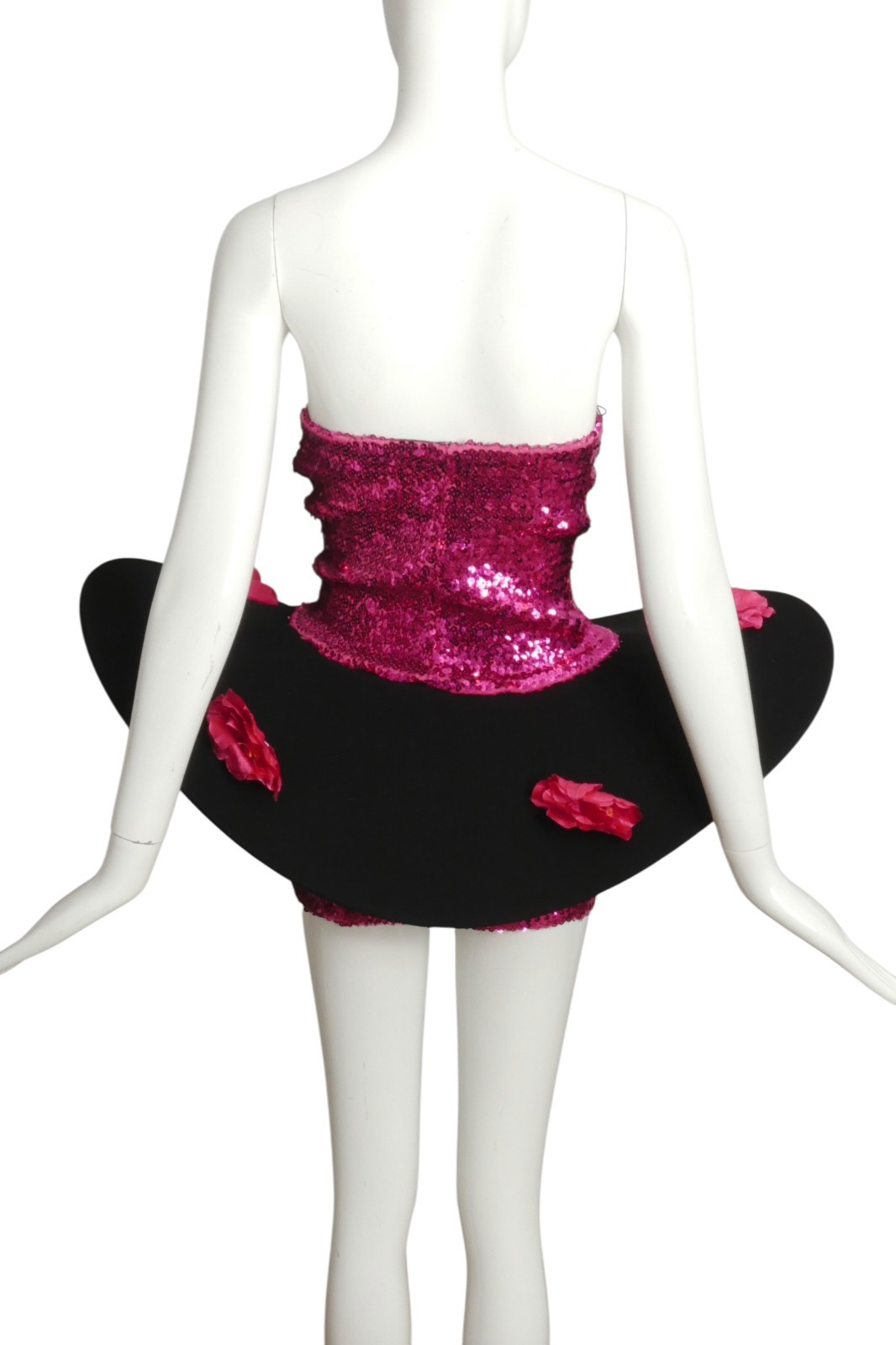 PIERRE CARDIN (HAUTE COUTURE)- 1990s Sequin & Knit Hoop Dress, Size 2