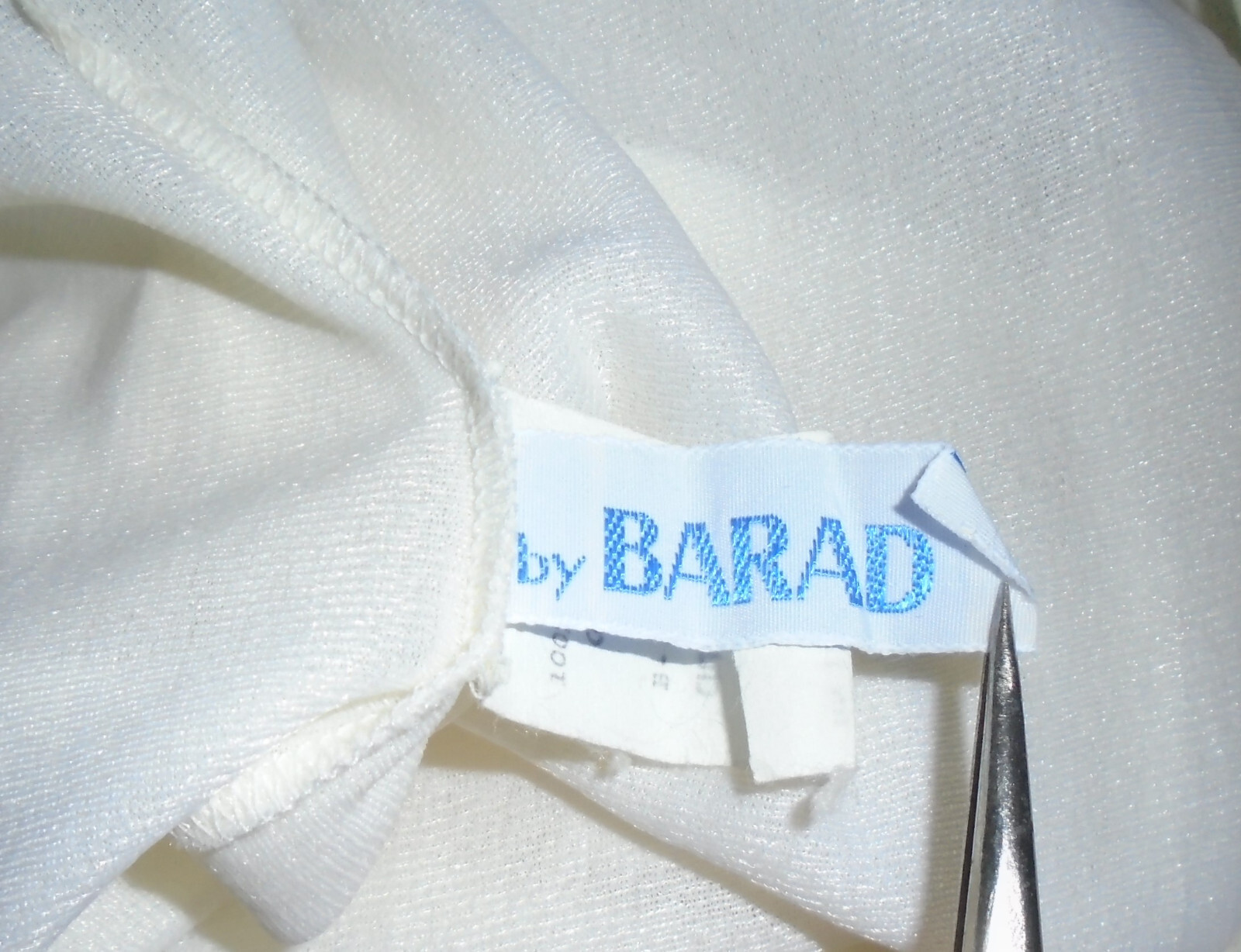 Barad Nylon Crepeset Long Halter Top Nightgown Made in USA Vintage 1970s Petite