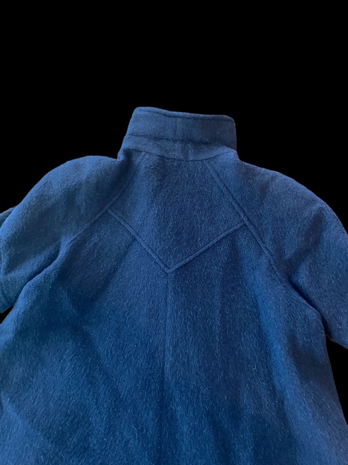Vintage Jimmy Hourihan of Dublin Ireland Wool Alpaca Jacket Coat MIDI Blue Green