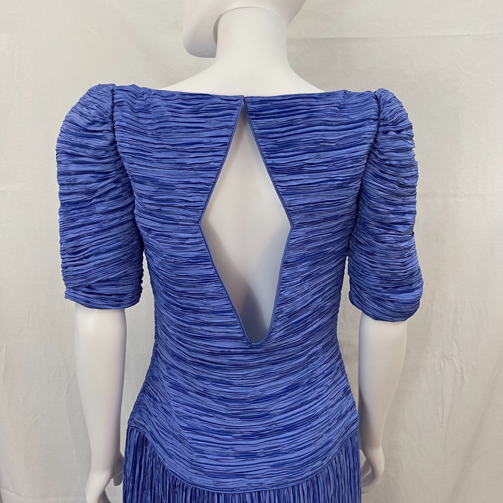 Vintage 1980s Mary McFadden Couture Pleated Cocktail Dress
