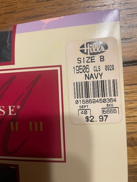 Lot of 2 Vintage Matisse Premium & Ultra Sheer Pantyhose – Navy – Size B – New