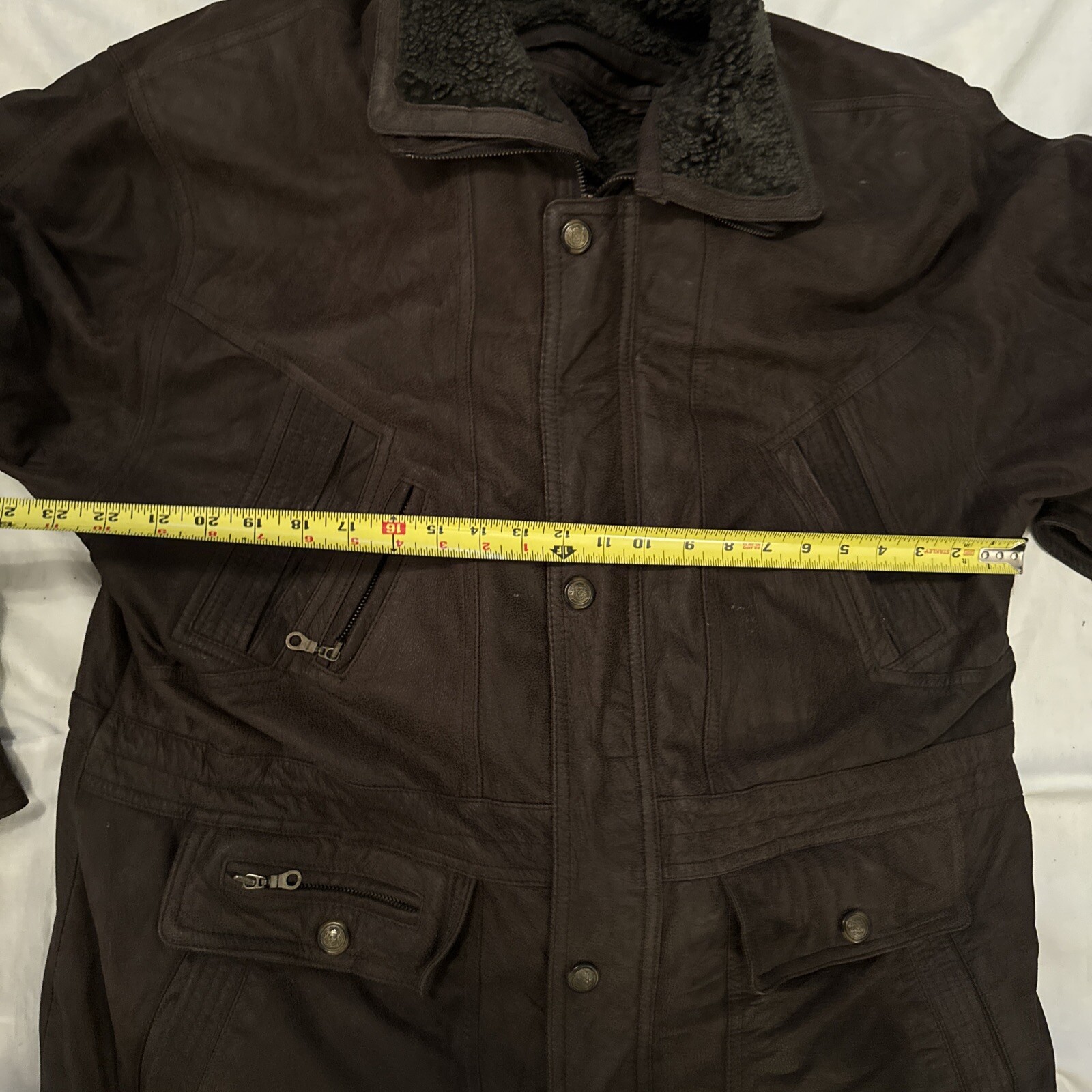 Vintage Italian Leather Coat Womans Lined See Pics For Measurements