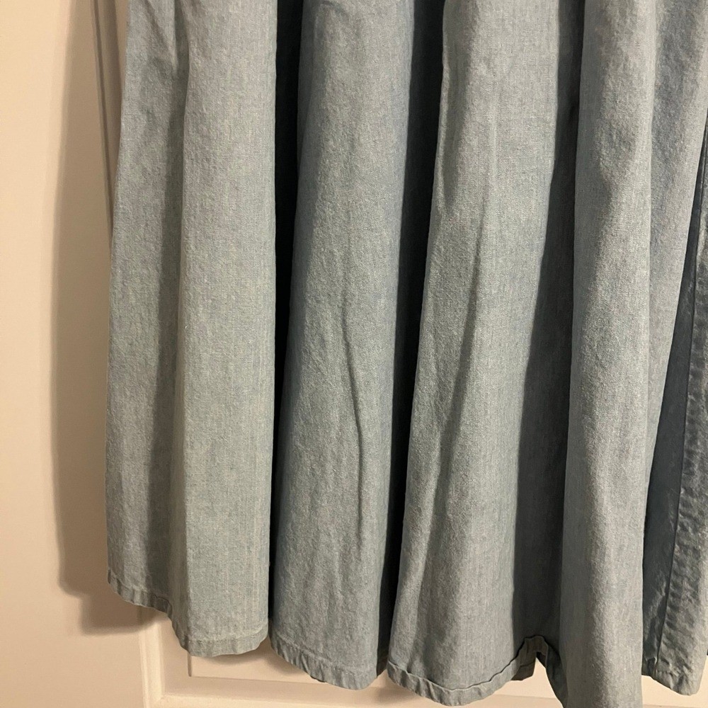 VTG Gotcha Covered cotton light blue denim pull-on maxi skirt Women’s Sz 18 USA