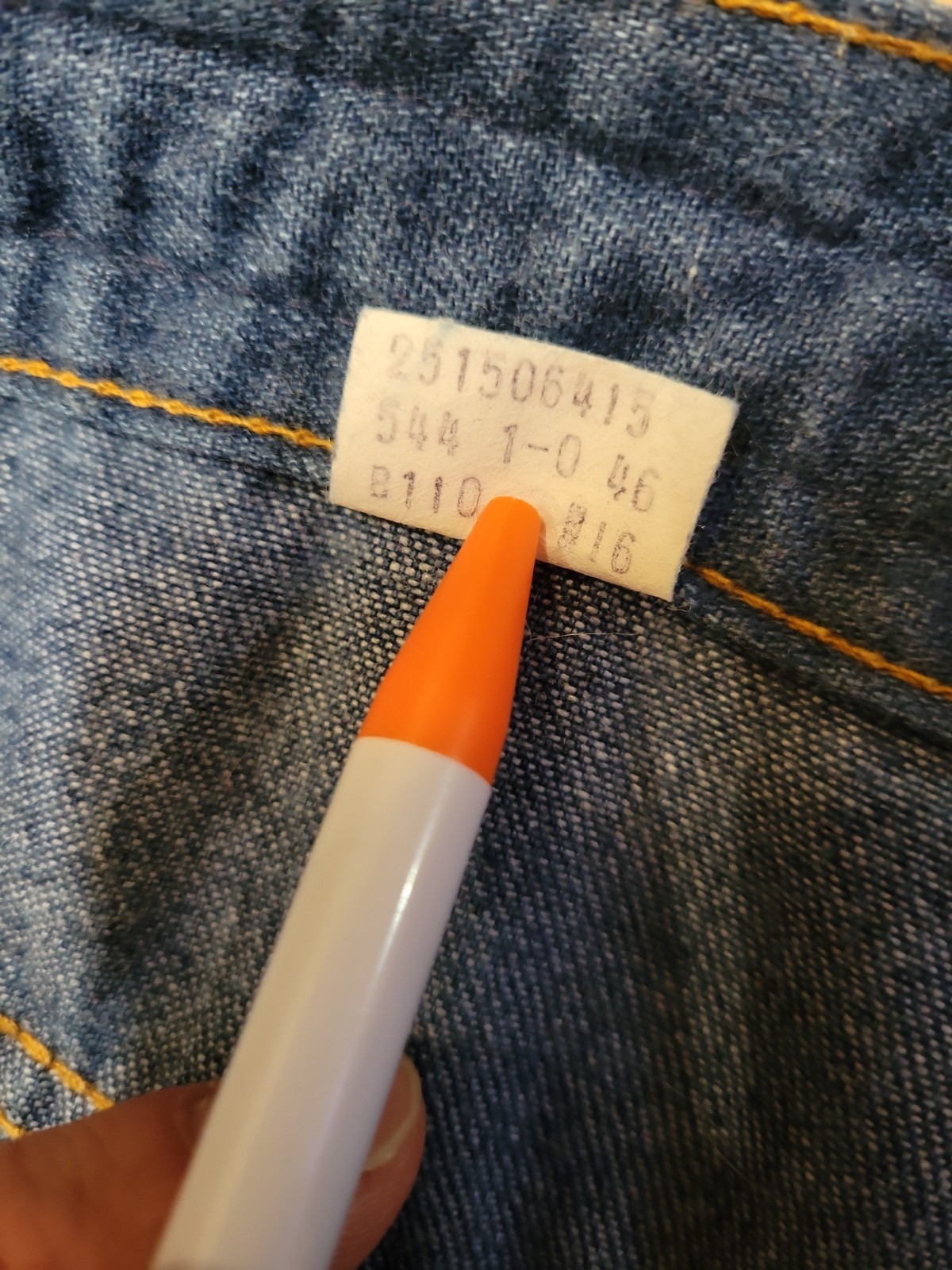 Vtg 70’s Levis Orange Tab Braided High Rise Chambray Denim Jeans Approx 29″ W