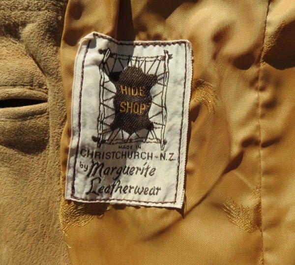 Vtg 60s 70s Women’s Brown New Zealand Lamb Leather Long Jacket Coat size M
