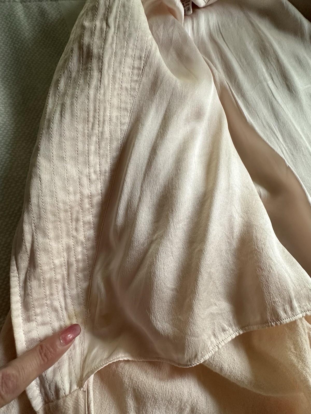 VTG 70s Neiman Marcus Wool & Silk Woman’s Size Small Robe Pink/Peach READ