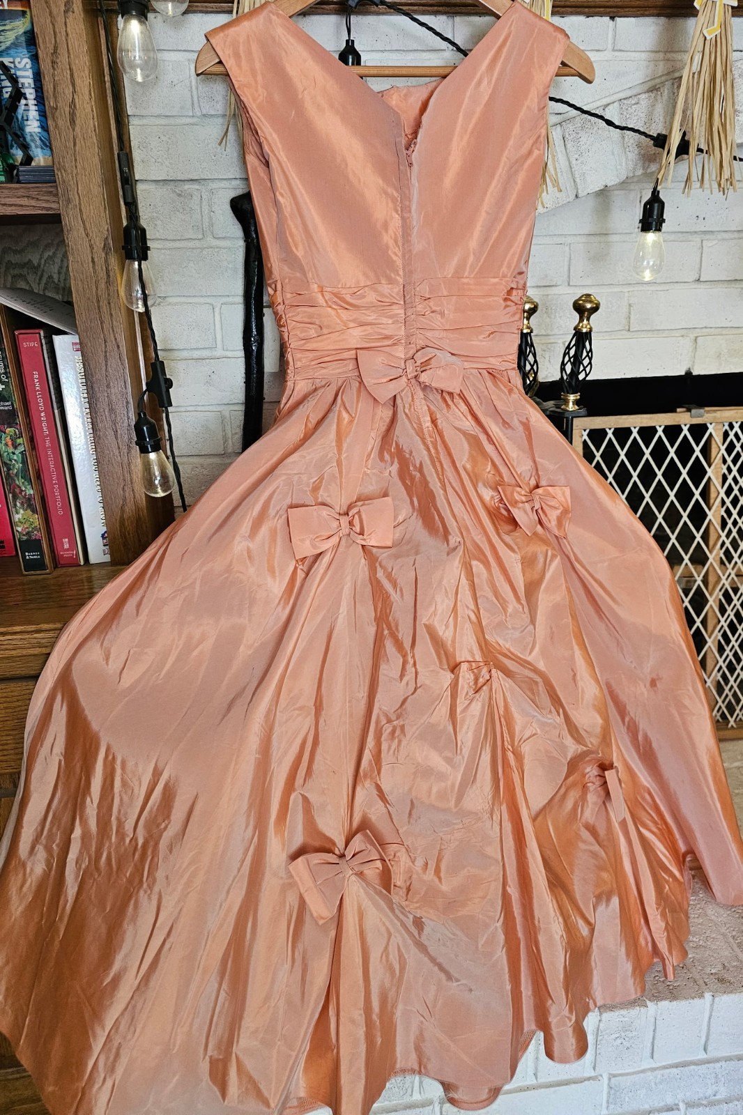 Pink Tafetta Cocktail Dress With Bows