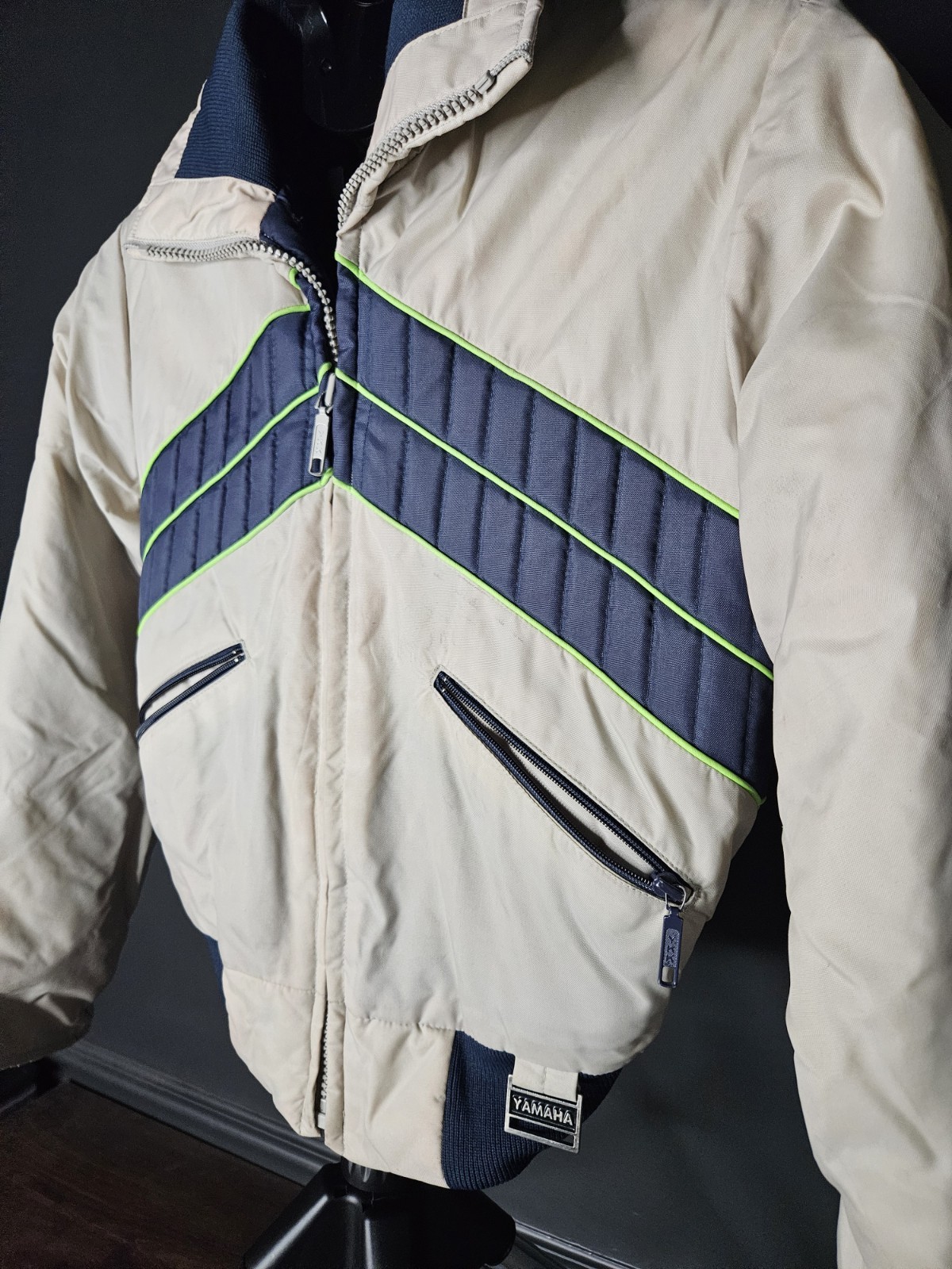 Vintage YAMAHA WINTER JACKET Snowboard Ski 70s 80s 90s Nylon Coat Womens Small