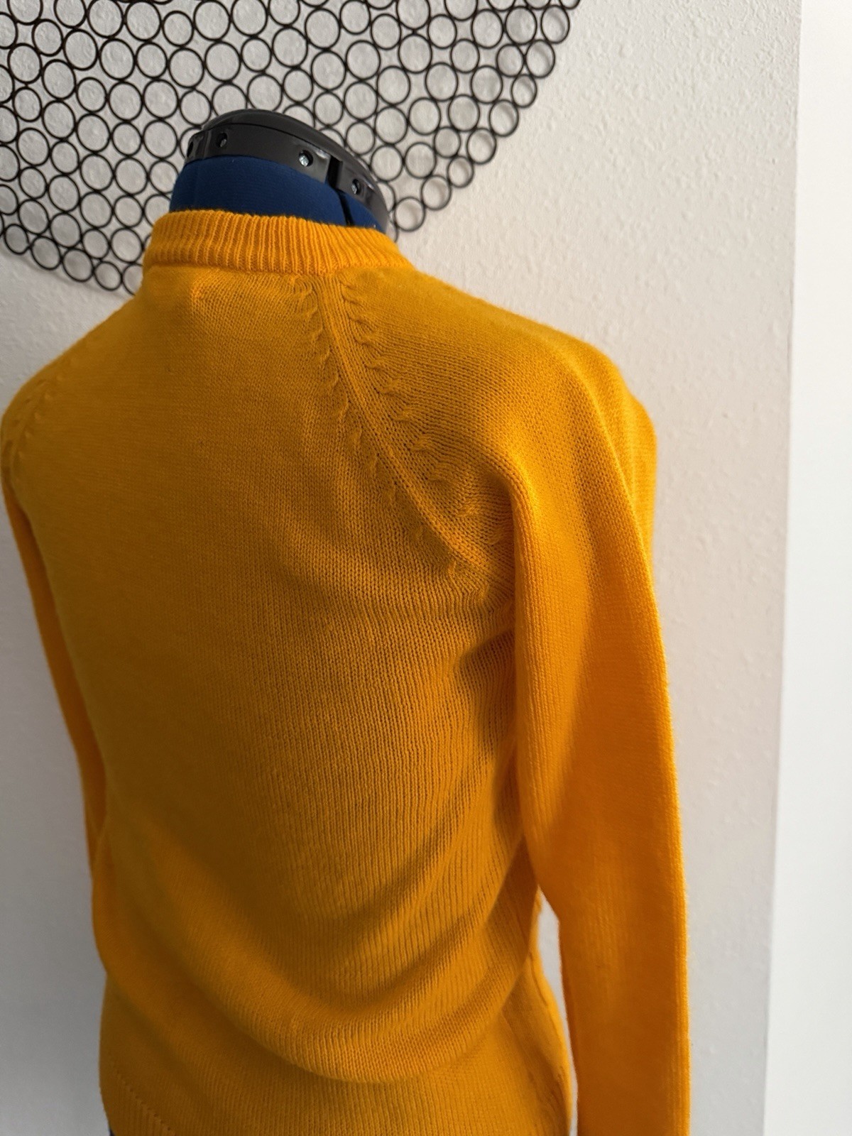 Women’s Vtg 70’s 80’s Cardigan Gold / Yellow Size Small Sweater Uniform