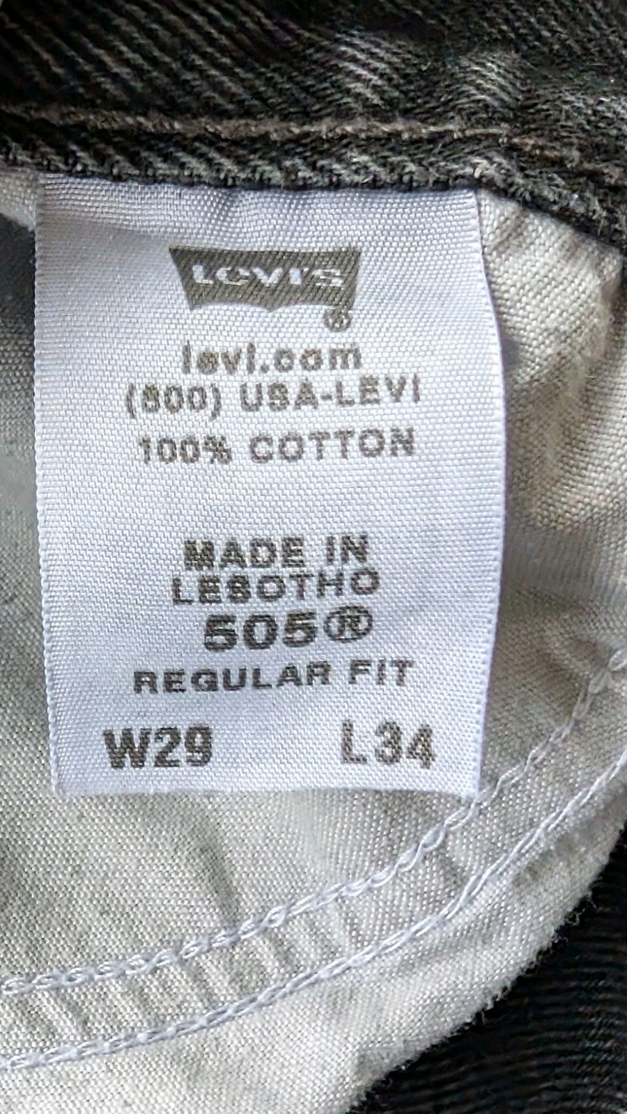 Vintage Levis 505 Regular Fit Unisex 28×33 Black