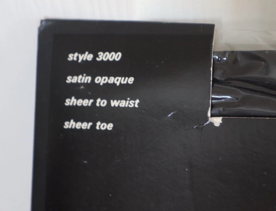 x4 VTG The Limited 90s Satin Opaque Jet Black Sz Large Style 3000-Irregular NIP