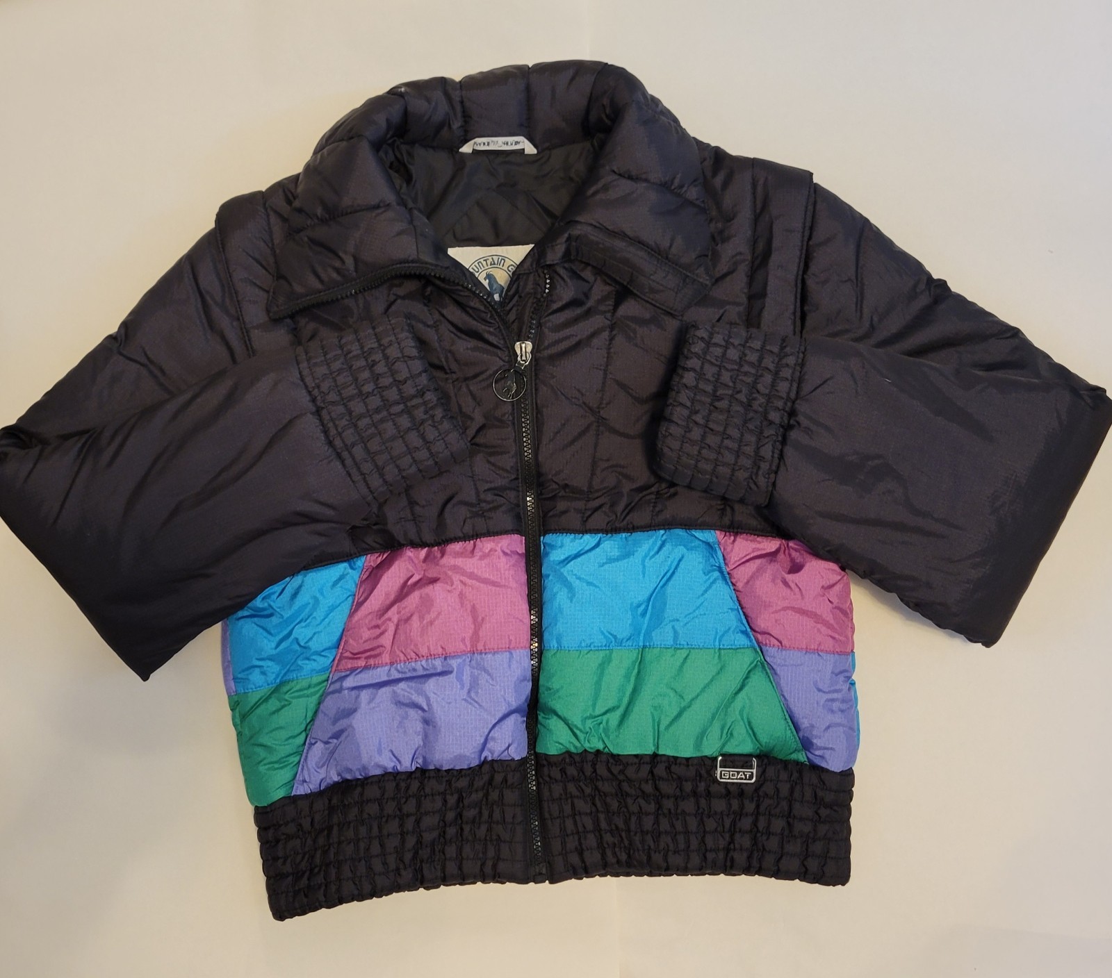 Womens Vintage White Stag Puffer Jacket