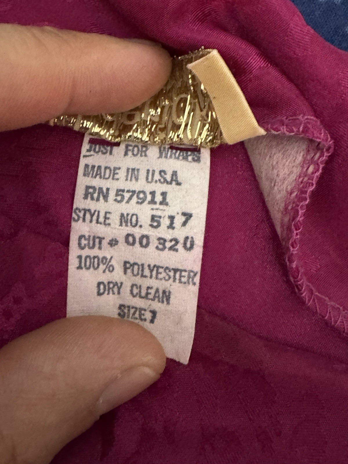 Vintage Frederick’s of Hollywood Magenta Jacquard Dress Size 7 Ruched Sequin 80s