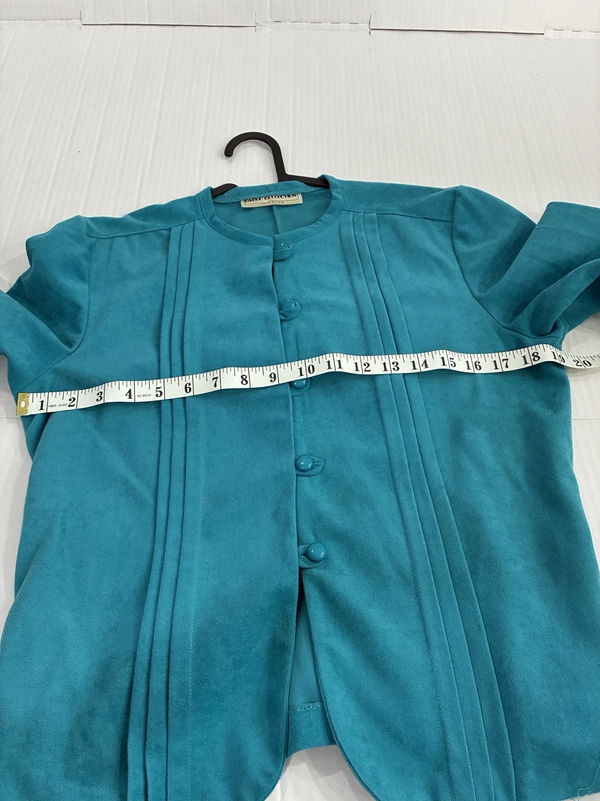 Vintage 80s/90s Pablo Collection Teal Skirt 2 Piece Power Suit Made USA