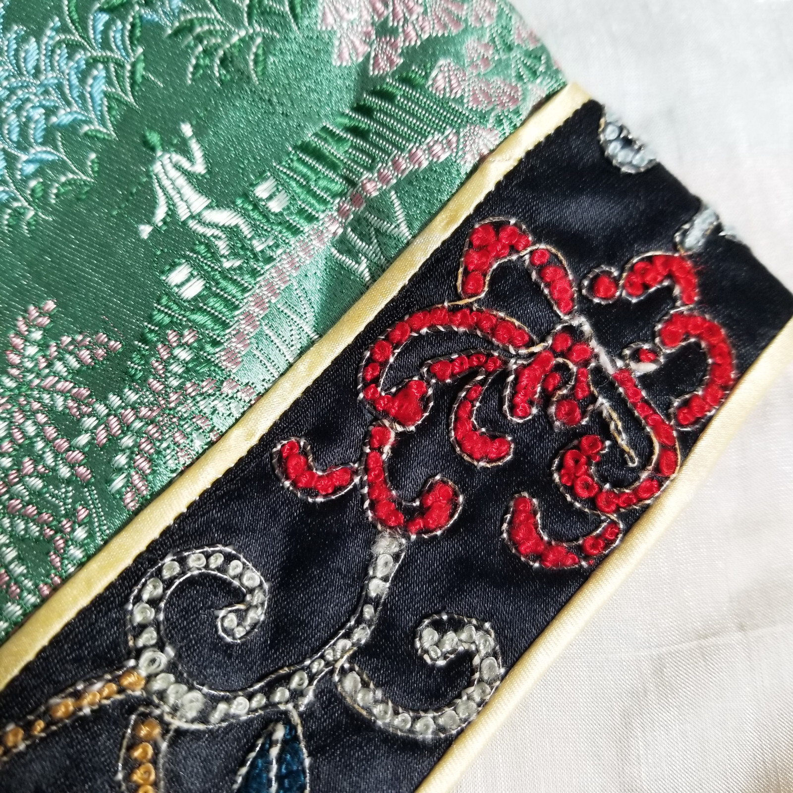 Vintage Chinese Silk Embroidered Embellished Jacket Asian Textile Art Collection