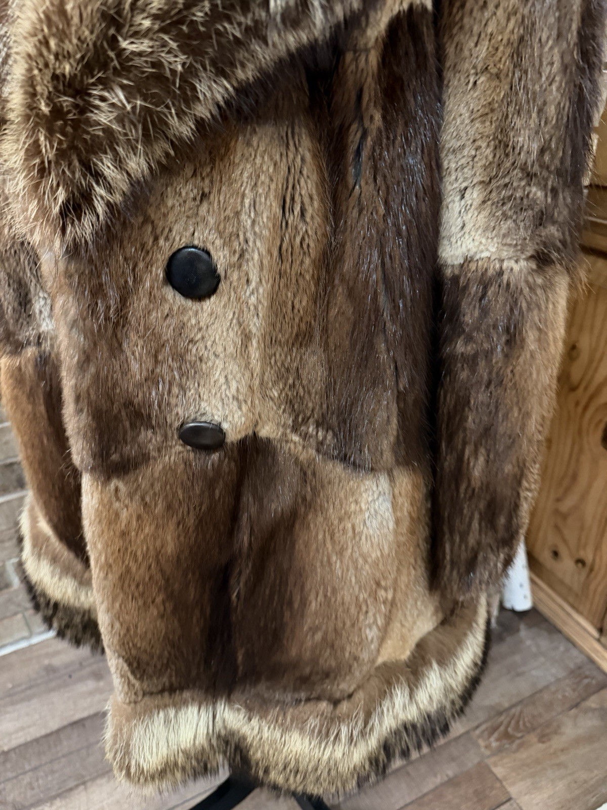 Vintage Women’s Mink Coat w/ Fox Shawl Collar Sz Medium STUNNING