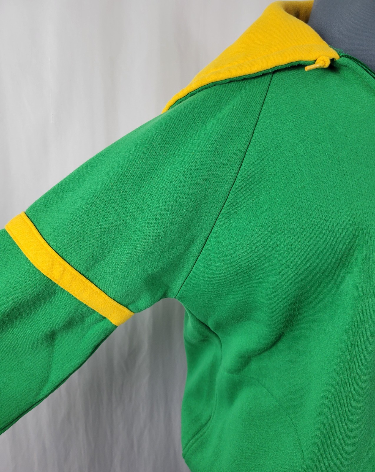 Vtg Pro Star Sports Green & Gold Packers Zip Up Hoodie Size Youth XL (Adult SM)