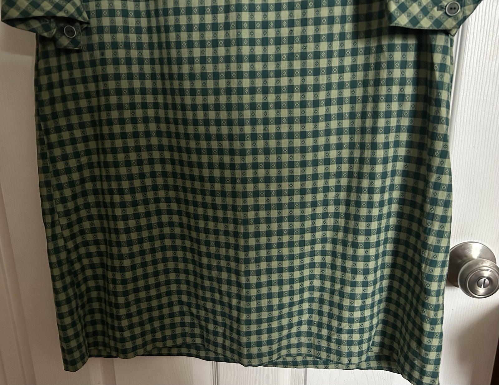 Aunt Abigail’s Attic Vintage Cottage Core Homesteader Dress Green Gingham Sz 14