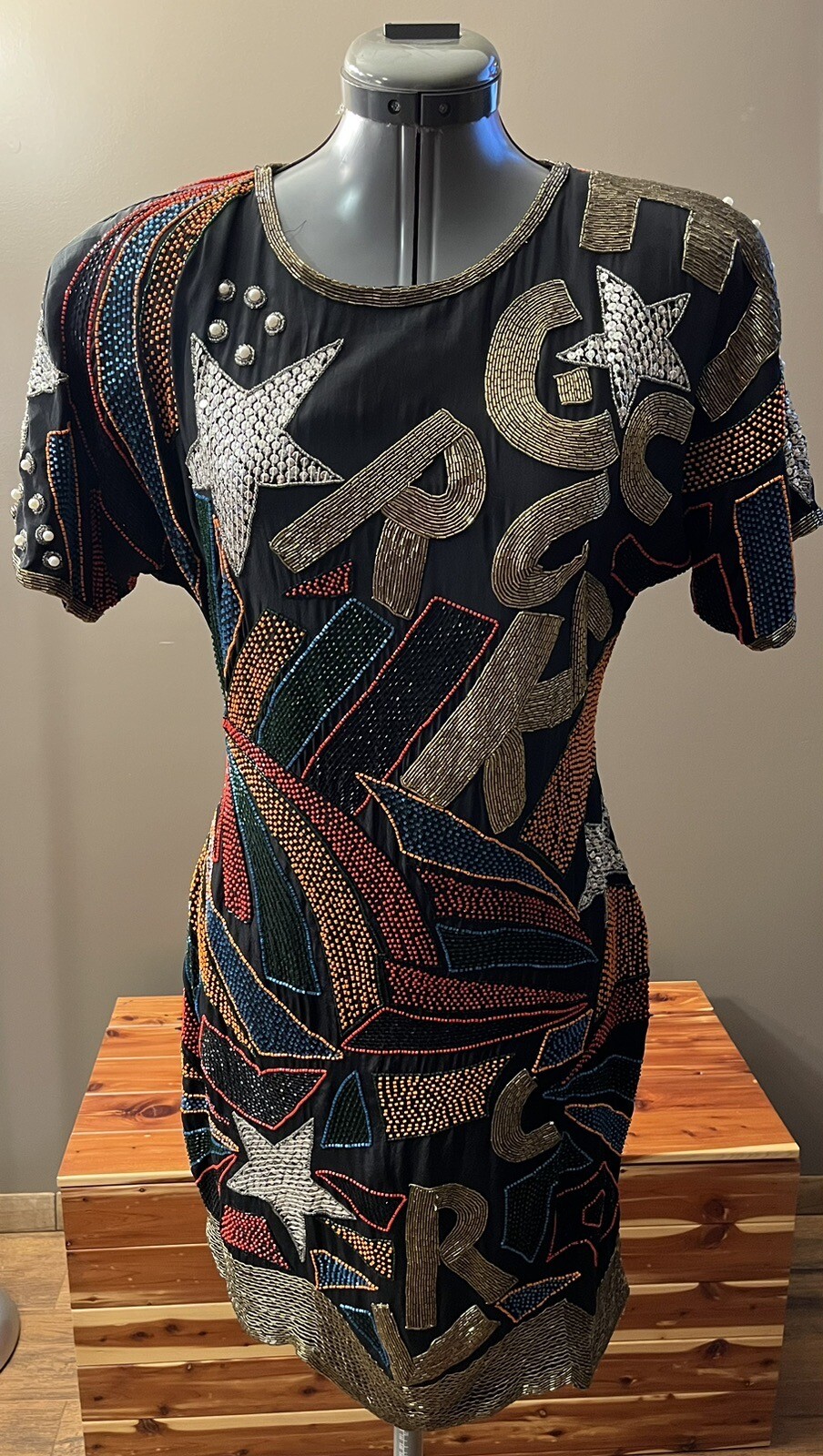 Vintage Exclusively Gantos Dress New Years Eve Rock And Roll Star Size M