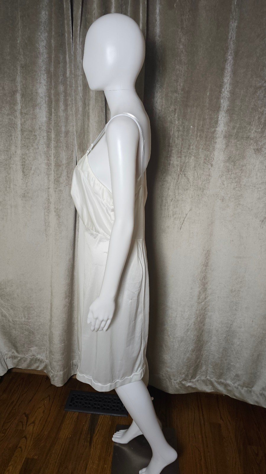 Vintage Sears White Full Slip Size 38 Short Nylon Anti-Cling Adjustable Straps