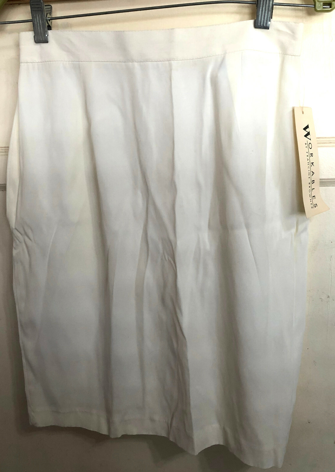 Vintage 1990’s White Skirt Francine Browner Workables with tags Size 9/10