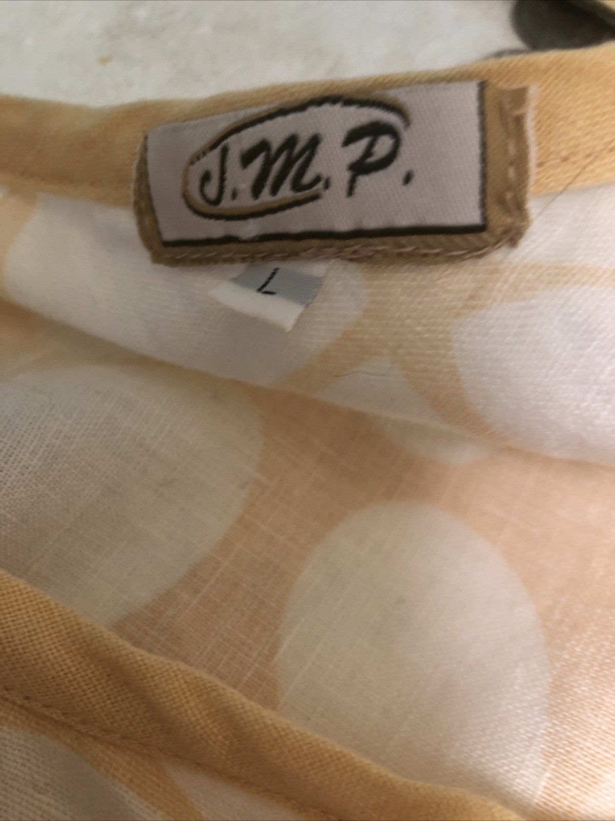 Vtg Y2K 100% Linen Shirt sz Lg JMP Coquette Mod Cottagecore indie sleaze pop