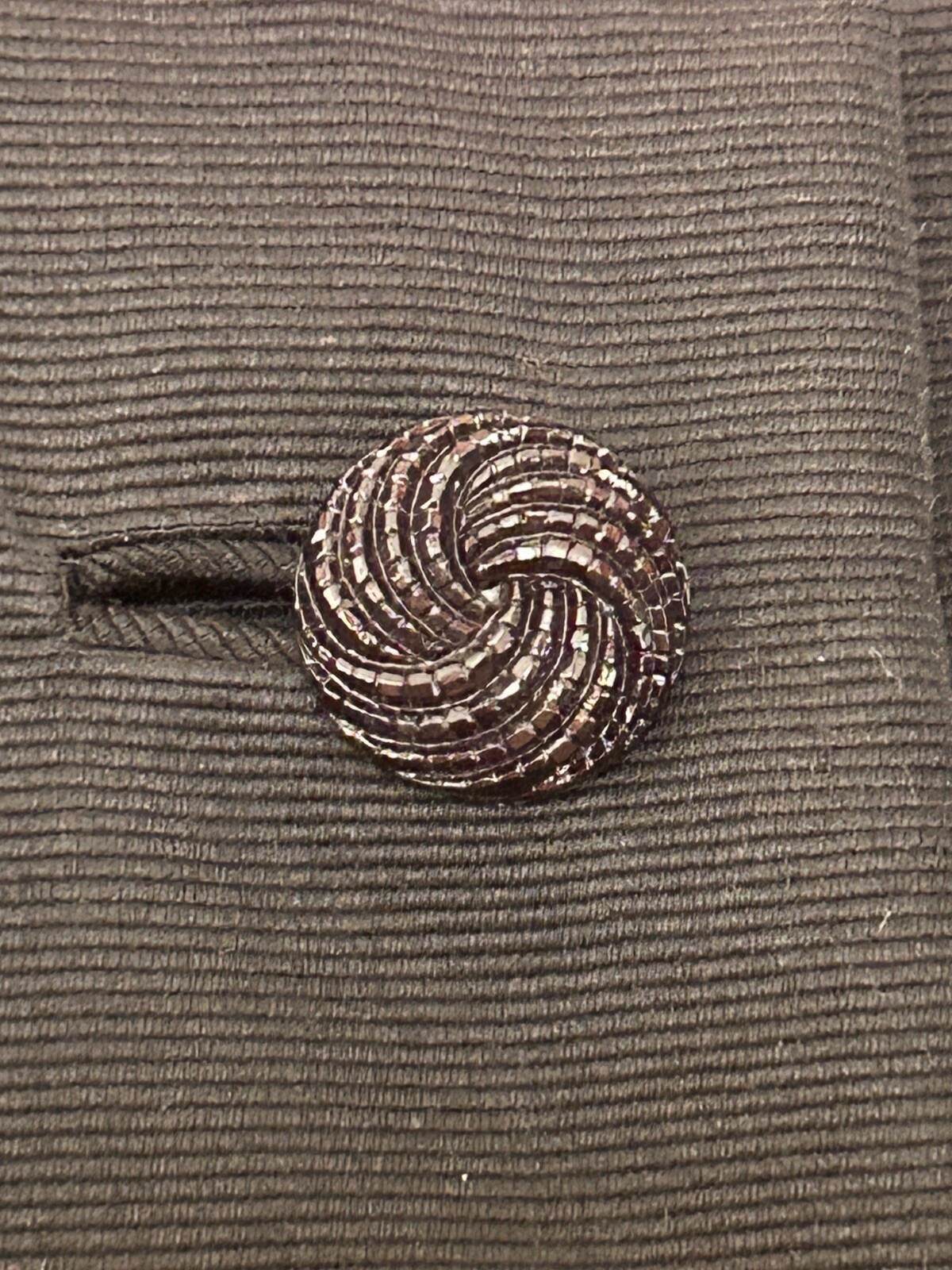Rare Vintage Arnold Scaasi Dress Suit W/ Jacket And Jeweled Buttons Size Sm 2-4